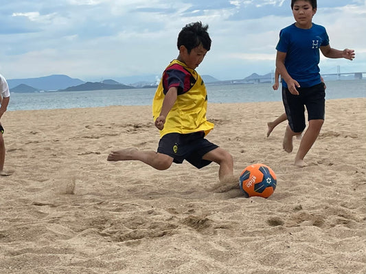 毎月のハレクティオ岡山主催ビーチサッカースクール活動〜2022年7月〜