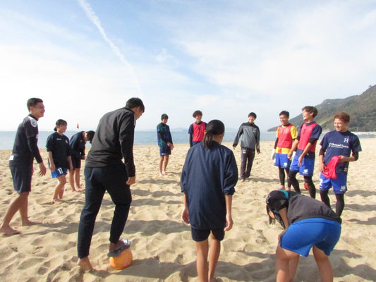 岡山湯郷ベル＆ハレクティオ岡山合同合宿〜ビーチサッカー〜